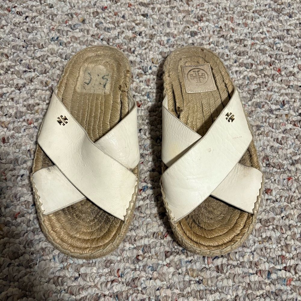 Tory Burch Bima Ivory Espadrille- Size 5.5 - Picture 3 of 7